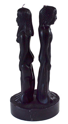 8" Black Separation candle