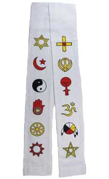Interfaith Minister's Stole white