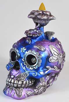 6" Metallic Skull backflow burner